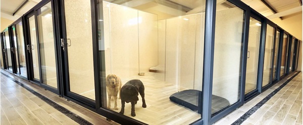 PatioMaster doors give the VIP touch to a VIP dog hotel
