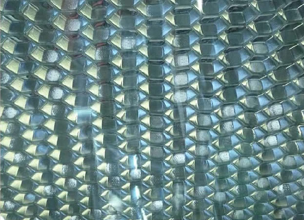 Fig 3 Perforated honeycomb bonded to glass