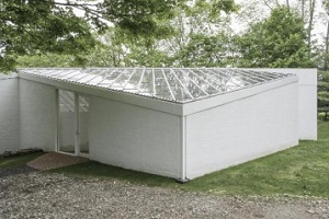 Restored Glass House Sculpture Gallery features Solarcool Gray tinted glass