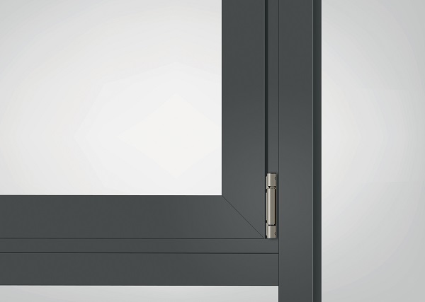 Stainless-steel design and gold for visible hardware technology on aluminium windows