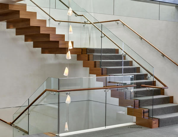 Floating Spiral Staircase With Glass Railing Increases