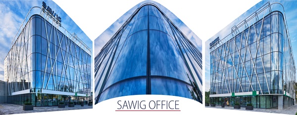 Sawig Office – office building with bent glass