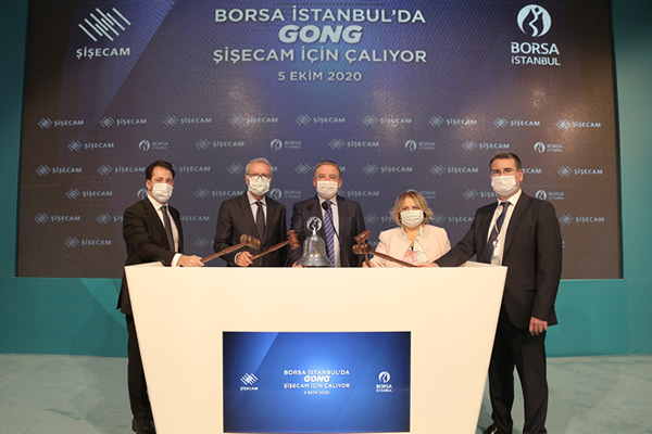 The opening bell rings for Şişecam on Borsa Istanbul