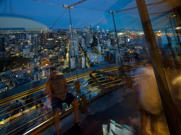 Visitors get 360-degree indoor and outdoor panoramic views of the city, Mount Rainier, Puget Sound and the cascades and Olympic mountain ranges.