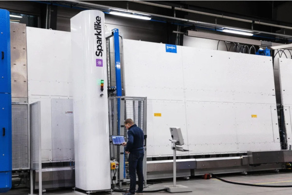 Sparklike Laser Integrated installed to the insulating glass manufacturing line