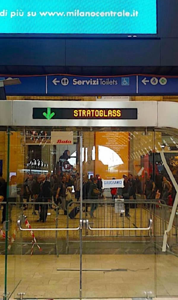StratoGlass work at Milan Station