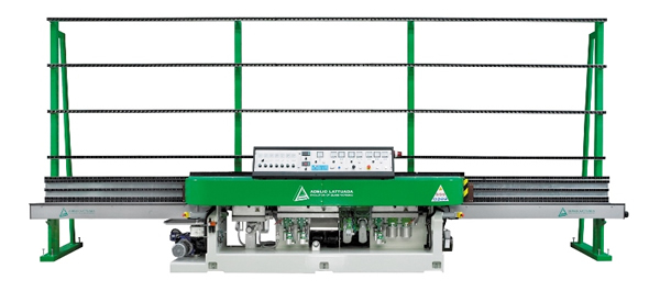 Electronic straight-line edging machine equipped with a dubbing device