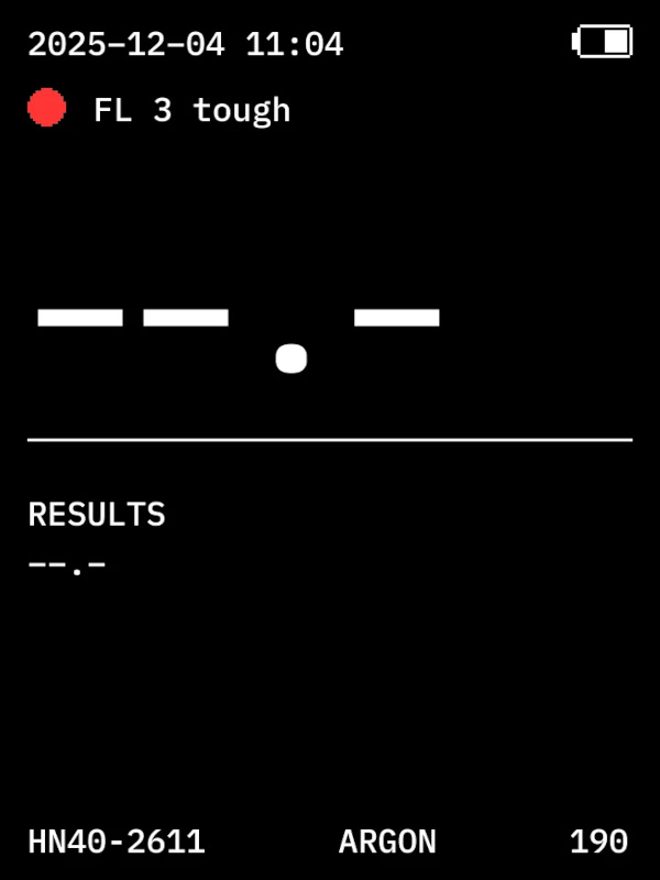 The tag is shown in the Sparklike Handheld Nova screen under date and time