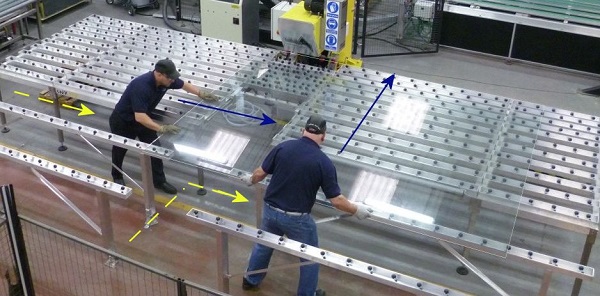 Walk-Thru castor bars - Extend your maximum processable glass size