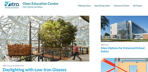 Since 2013, the Vitro Glass Education Center has published educational information on a wide range of glass industry topics. Three new articles have introduced additional sustainability content.