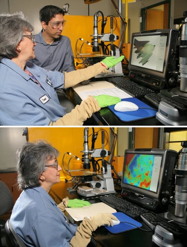 Technicians at the Vitro Glass Technology Center