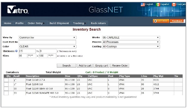 Vitro Glass launches Vitro GlassNET site for online glass ordering, tracking