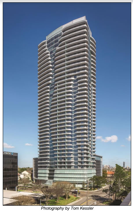 2929 Weslayan, luxury high-rise in Houston glazed with Solarban 67 glass