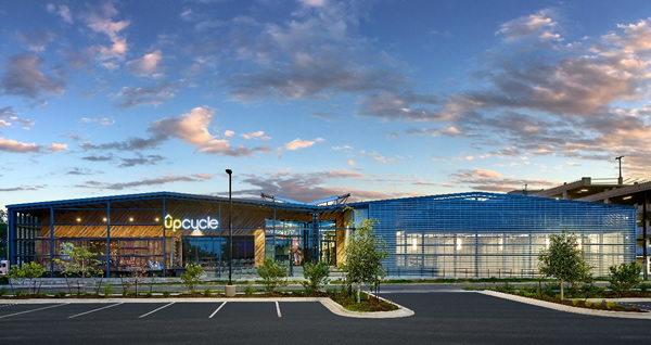 Photo by Dror Baldinger, FAIA     At UPCycle in East Austin, Texas, the local office of Gensler specified Solarban® 70 glass to help transform an opaque recycling center into a unique, creative office space.