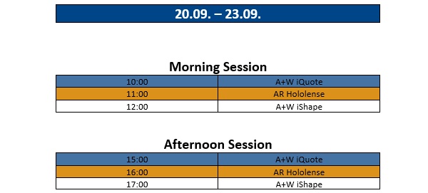 Experience A+W live at glasstec 2022!