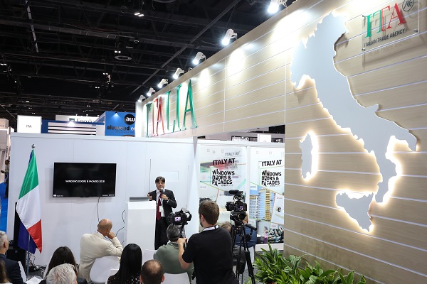 Gianpaolo Bruno, Director of the Italian trade Agency (ICE) in the UAE, Oman and Pakistan, speaking from the WDF’s Italian Pavilion