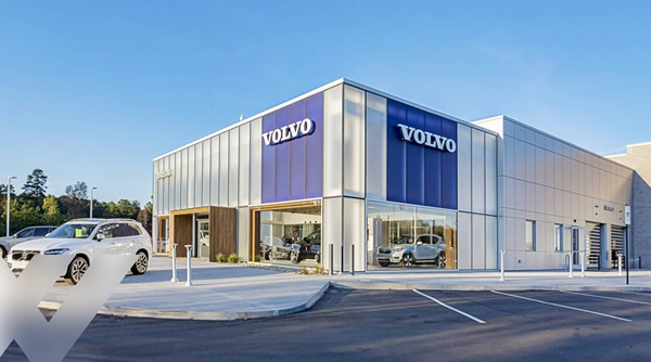 Acid-Etched Glass at Volvo’s Flagship Building Design | Walker Glass