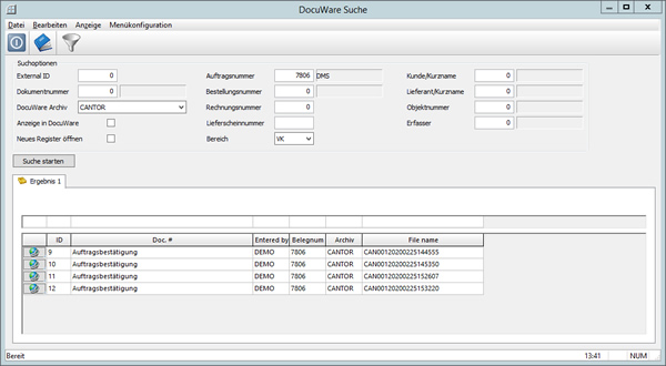 A+W Cantor DMS - powered by DocuWare