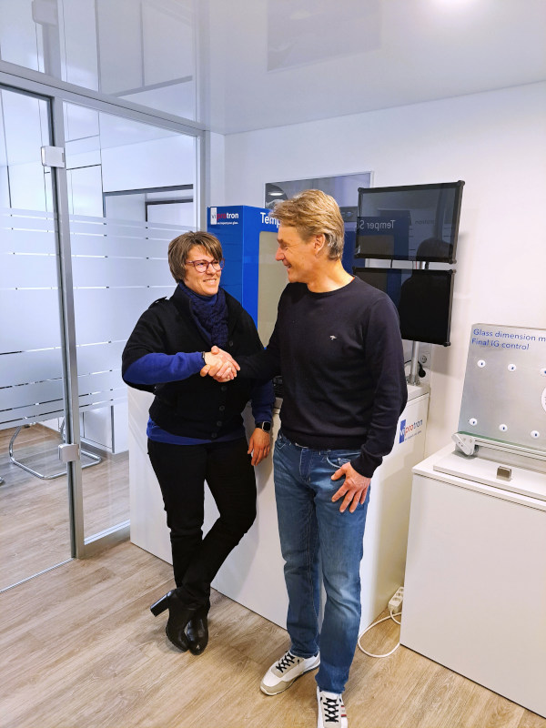 Mrs. Sandra Kugler, Sales and Marketing Director, and Mr. Kai Vogel, CEO and owner, at Viprotron Headquarters