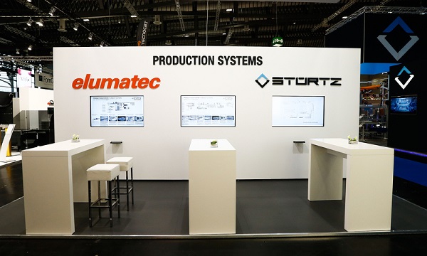 Joint trade fair booth elumatec AG and Stürtz Maschinenbau GmbH Image copyright: elumatec AG, Mühlacker