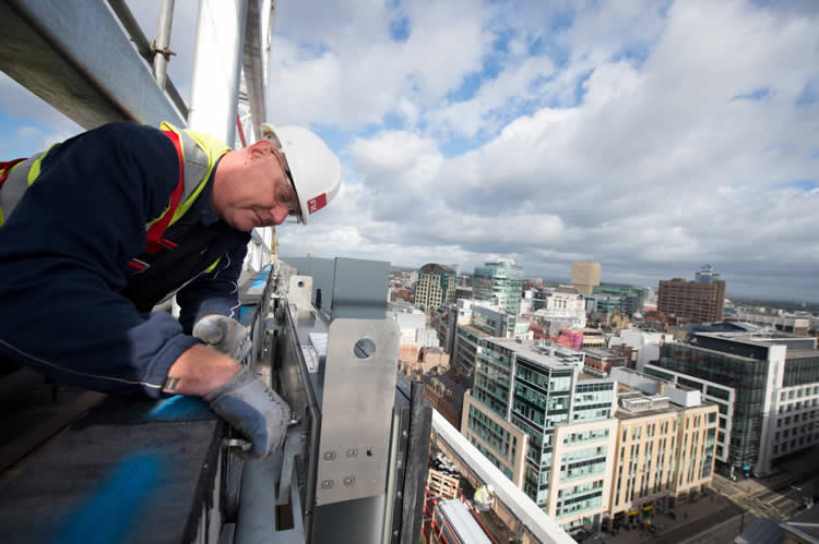 Façade work at 2 St Peter’s Square nears completion