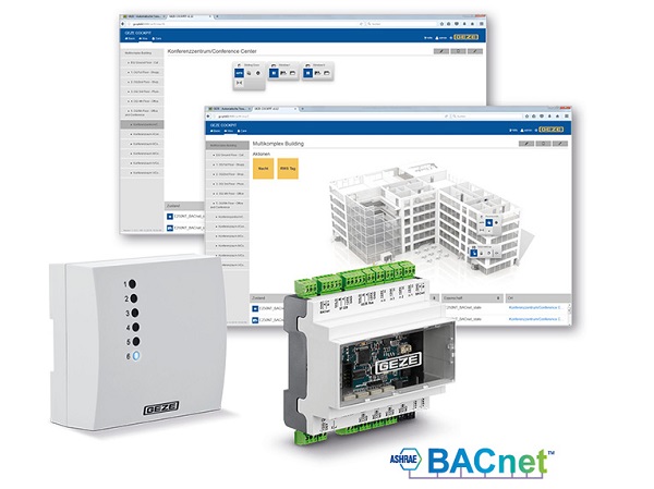 The new BACnet building automation system GEZE Cockpit makes buildings really smart. Doors and windows can now also be integrated into a building system, and operated and monitored from a central location. Photos: GEZE GmbH