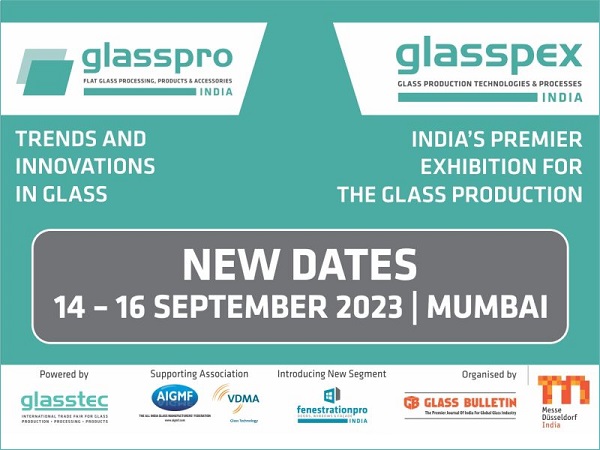 glasspex India, glasspro India & fenestrationpro India moves to September 2023