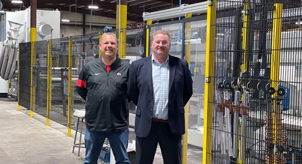 From the left Wes Brigner, Director of Manufacturing, and Dan Wright, CEO/President of Paragon Tempered Glass