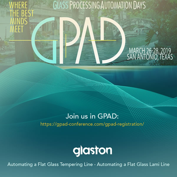 Glaston sponsors Glass Processing Automation Days 2019