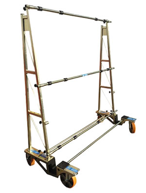 Heavy duty glass trolley