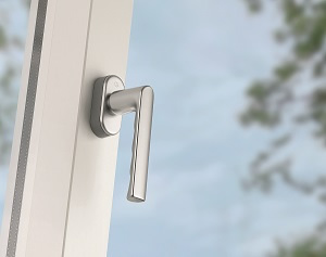 Burglary resistant HOPPE window handle with SecuForte®
