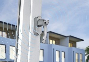 HOPPE SecuSignal® window handle with wireless communication for integration in Smart Home / Smart Building systems