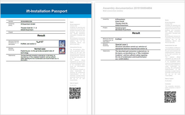 The ift installation passport and the installation documentation prove that the building structure is connected correctly in terms of building physics. (Source: ift Rosenheim)