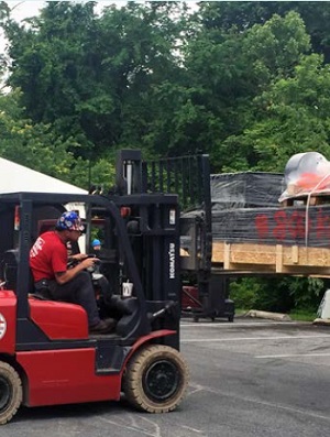 “Just imagine – six 40-foot containers arriving the same day as we were taking the old furnace apart.”