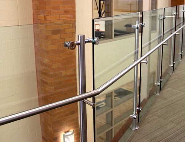 Balconies and overlooks called for a topmounted posts