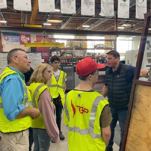 Seattle-area students visit TGP, a brand of Allegion, on MFG Day, Oct. 7, 2022