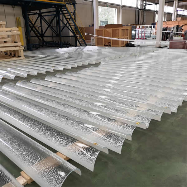 "Ice Ribbon" Glass - Small Radius Color-Glazed Tempered Glass