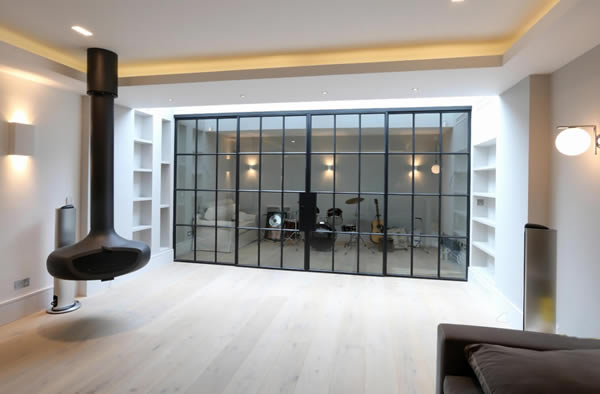   Quarrendon Street,  Basement Extension Using Mondrian Internal Doors