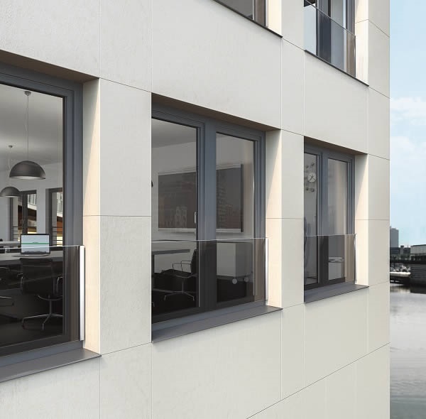 Picture credits: Schüco International KG The unobtrusive, transparent, glass Schüco safety barrier allows an unobstructed view to the outside without compromising the visual appearance of the façade.