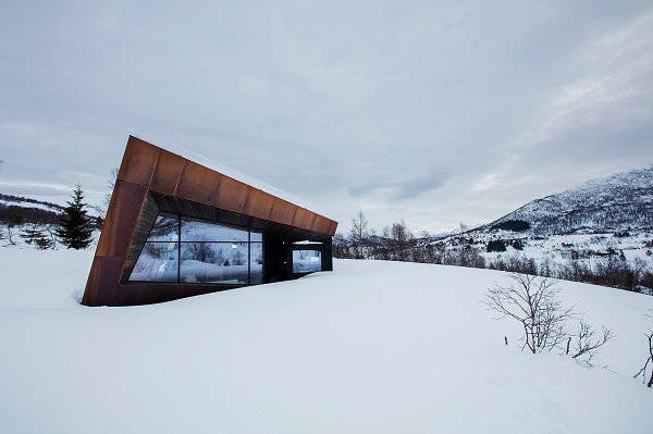 Photo Credits: Invit Arkitekter, Ålesund // Photographer: Johan Holmquist The building design by Invit arkitekter is said to be reminiscent of the rocks in the nearby mountains.