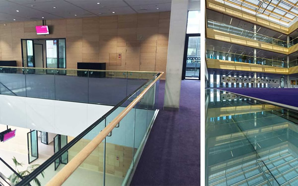 ​​​​Sustainable Conference and Events Space specifies AMG Frameless Glass Balustrade System