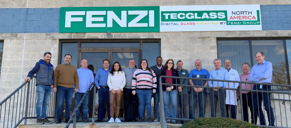 Part of the Tecglass and Fenzi AGT USA LLC team at the recently opened Downingtown facility.