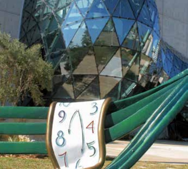 Glass structures dubbed “Igloo” and Enigma” wrap round the concrete Dali Museum building structure, in a design befitting the artist’s unique vision. Photo courtesy of WUSF Public Media