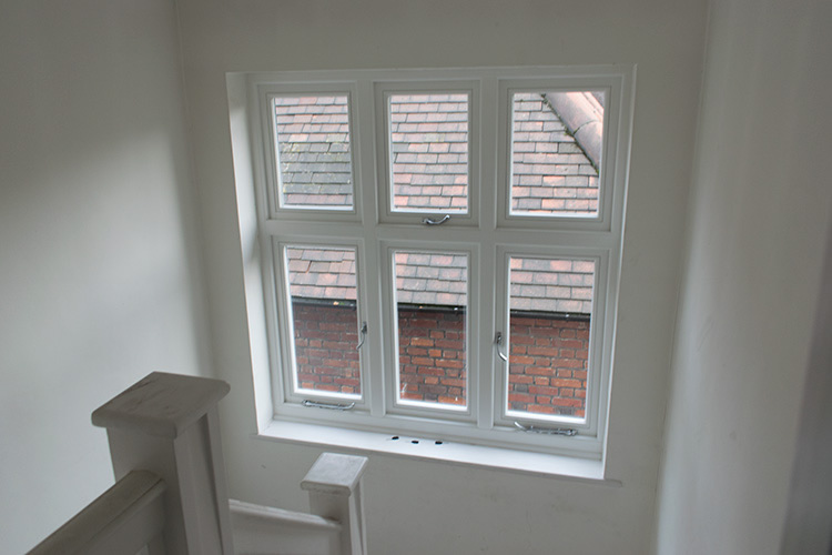 Timber window installation in Hampstead, London