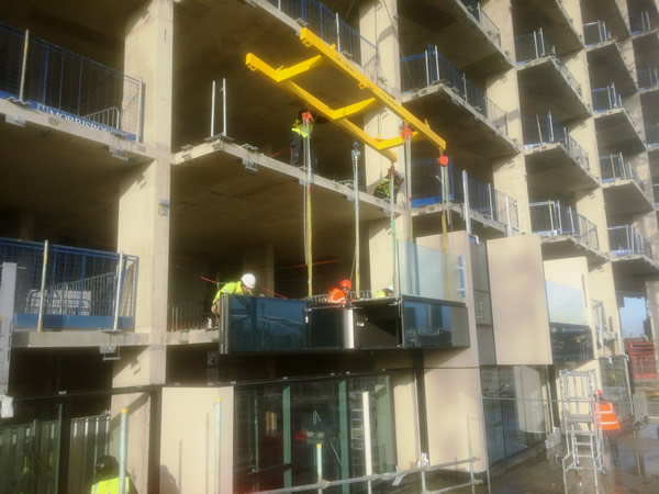 Unitized balcony cladding at Greenwich