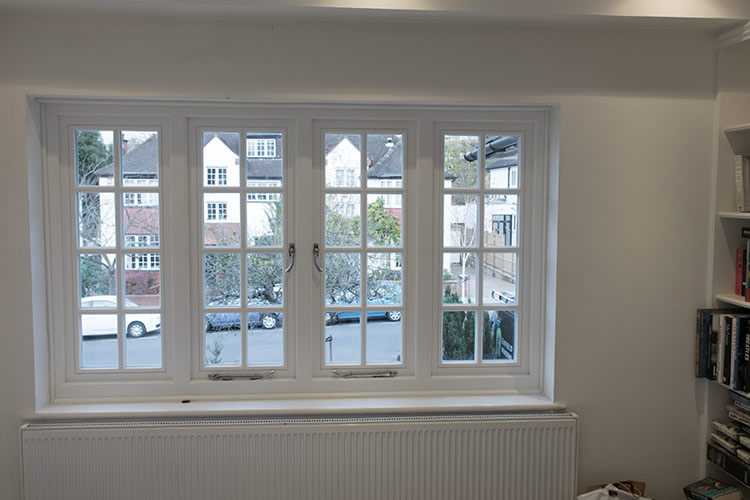 Timber window installation in Hampstead, London