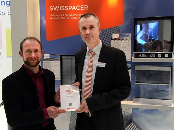 SWISSPACER receives Passivhaus Award