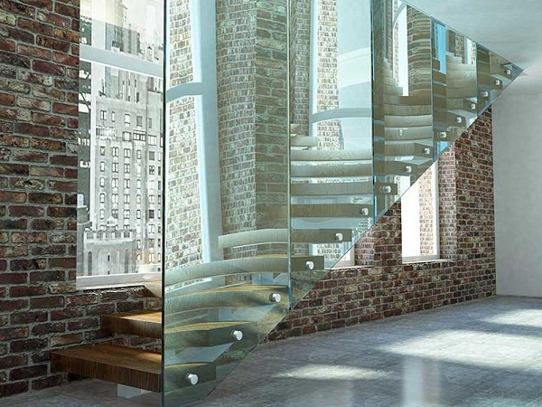Elegant Glass Staircases Lighting up Interior Spaces