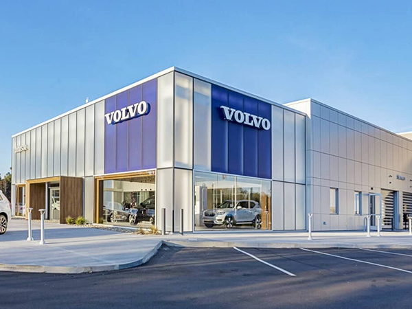Acid-Etched Glass at Volvo’s Flagship Building Design | Walker Glass