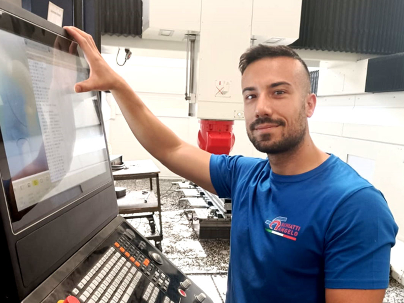 Andrea Abbracciavento, programmer and CNC machine operator